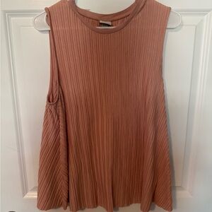 A New Day Sleeveless Ribbed Tank Top | Pink | Size L